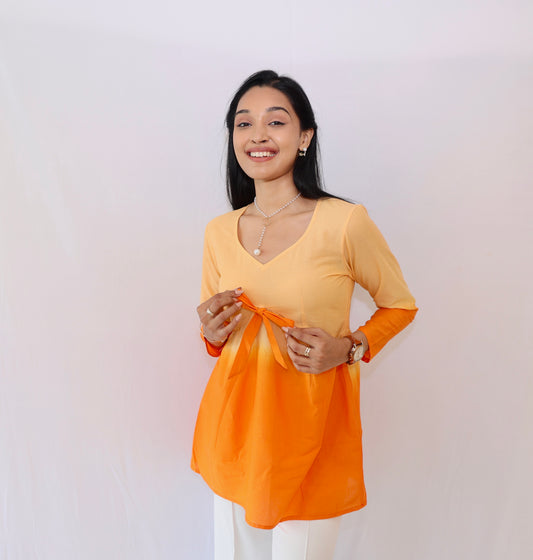 Orange ombré top