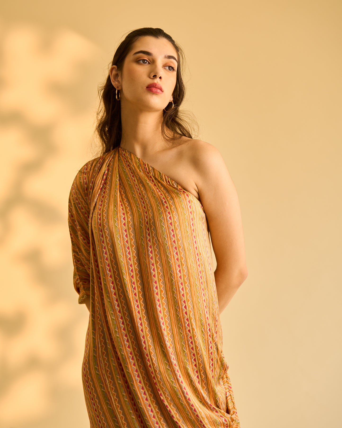 Aztec One Shoulder Dress