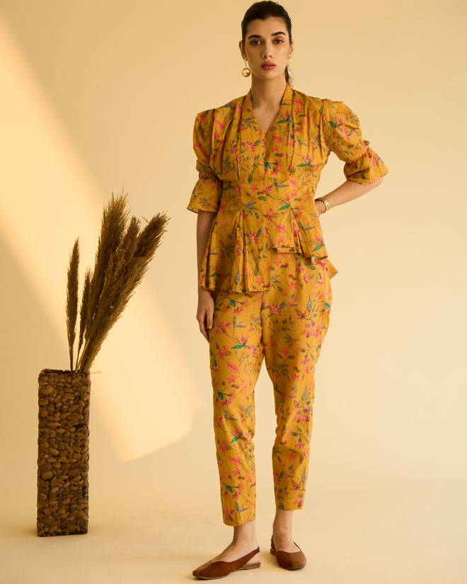 Mustard Floral Co-ord Set