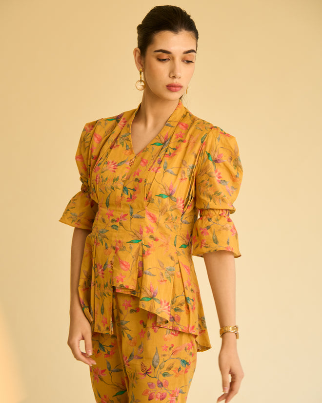 Mustard Floral Co-ord Set