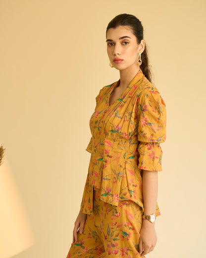 Mustard Floral Co-ord Set