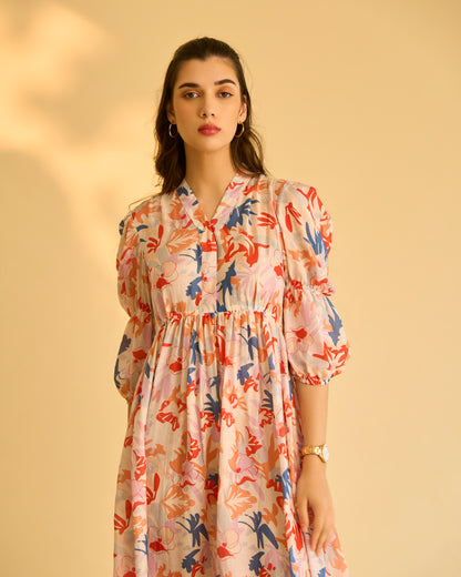 Abstract Midi Dress