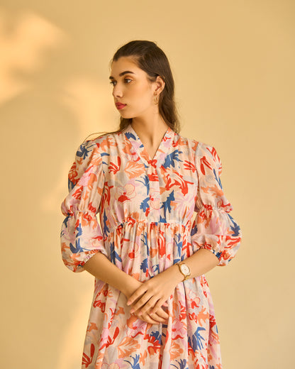 Abstract Midi Dress