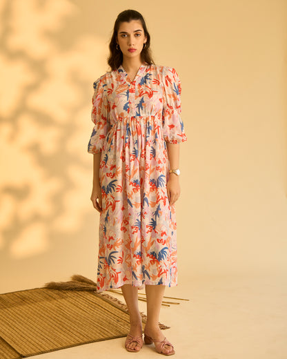 Abstract Midi Dress