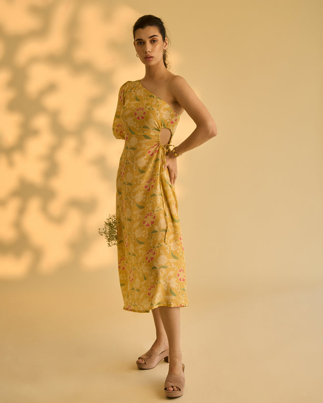 Yellow Floral Dress