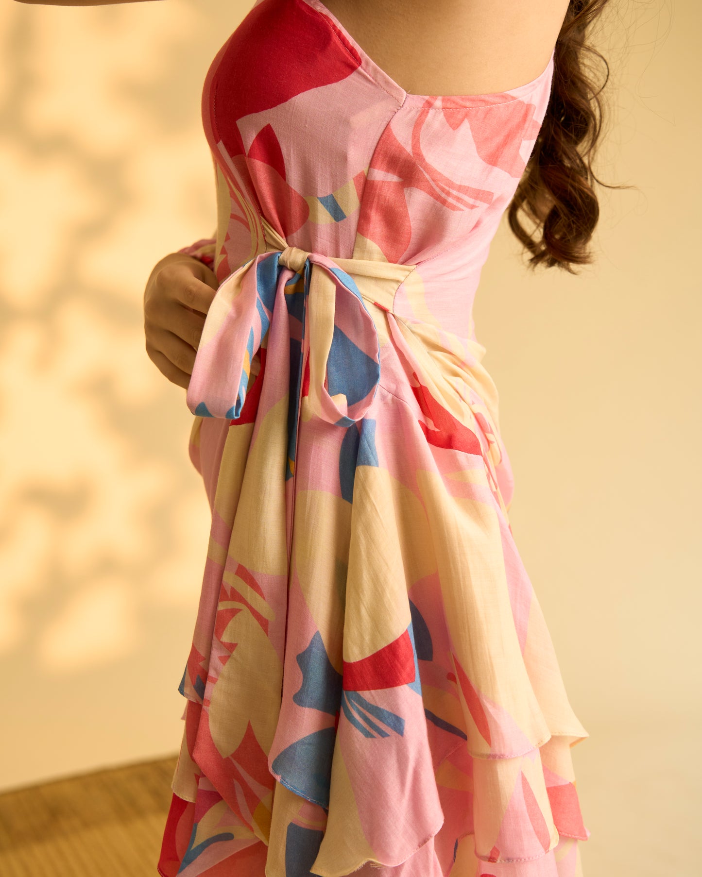 Abstract Frill Dress