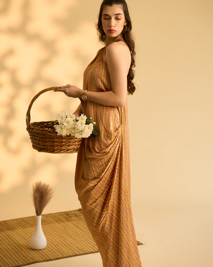 Aztec One Shoulder Dress