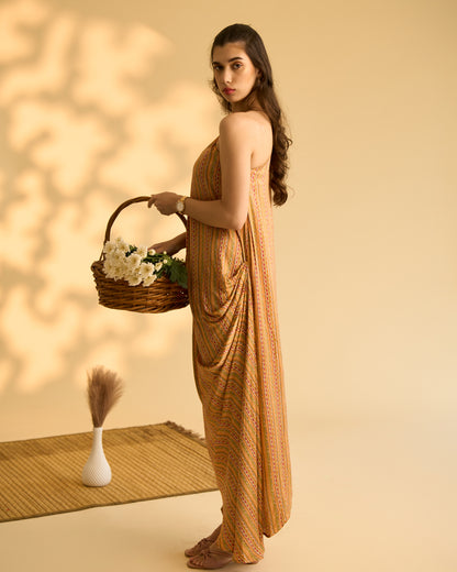 Aztec One Shoulder Dress