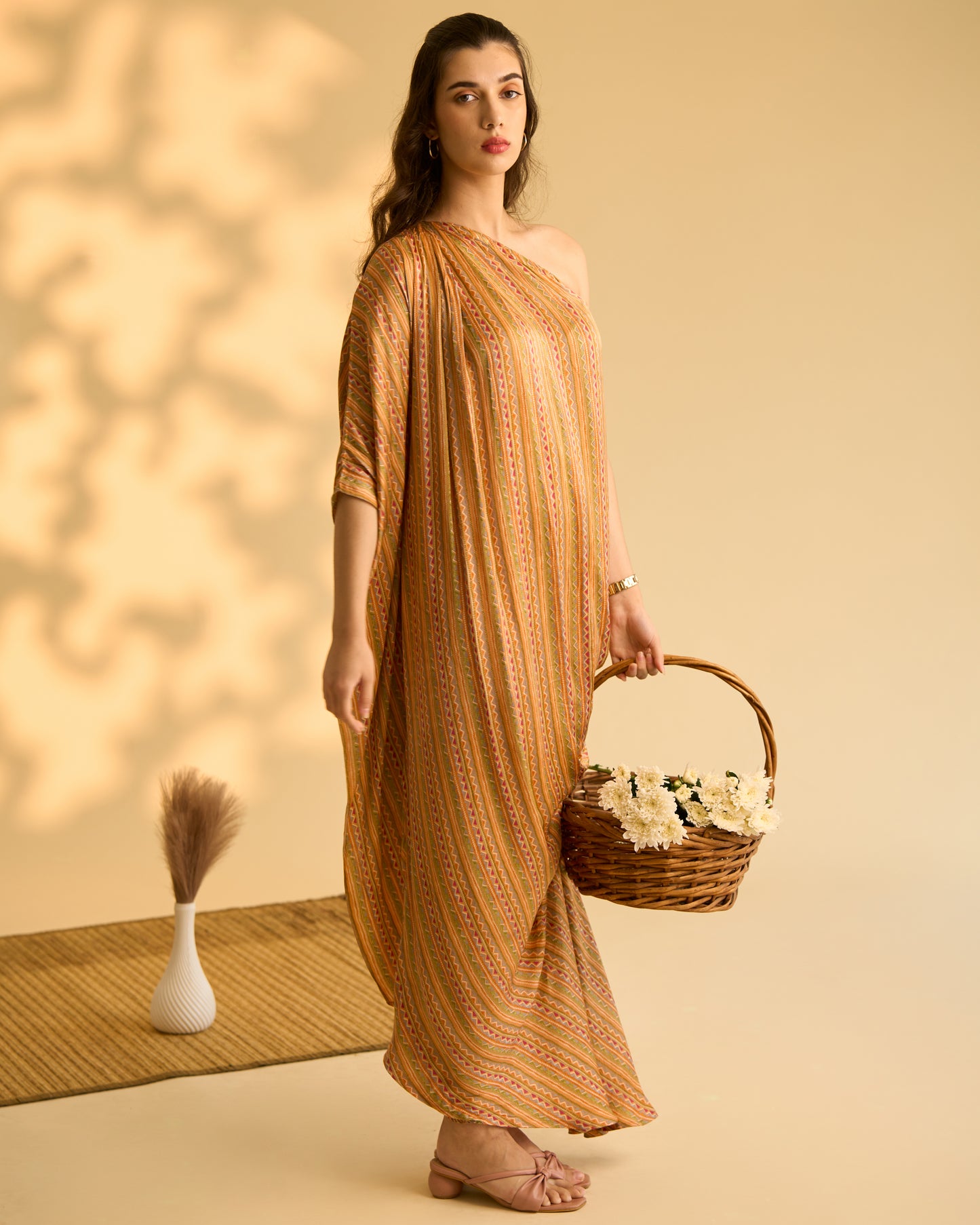 Aztec One Shoulder Dress