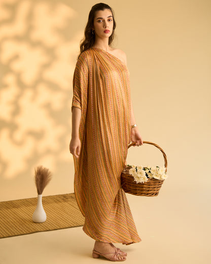 Aztec One Shoulder Dress