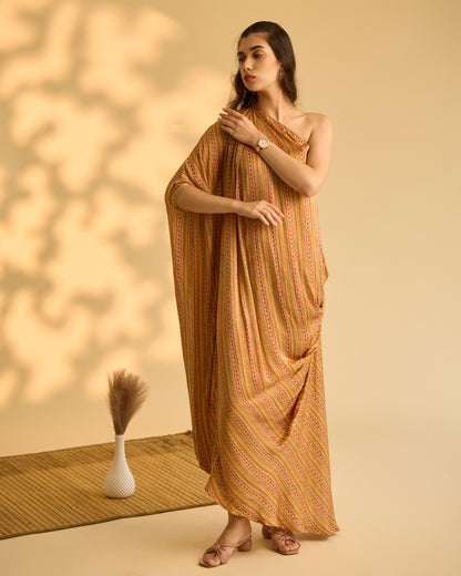 Aztec One Shoulder Dress