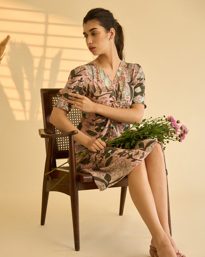 Pink and Green Knot Dress
