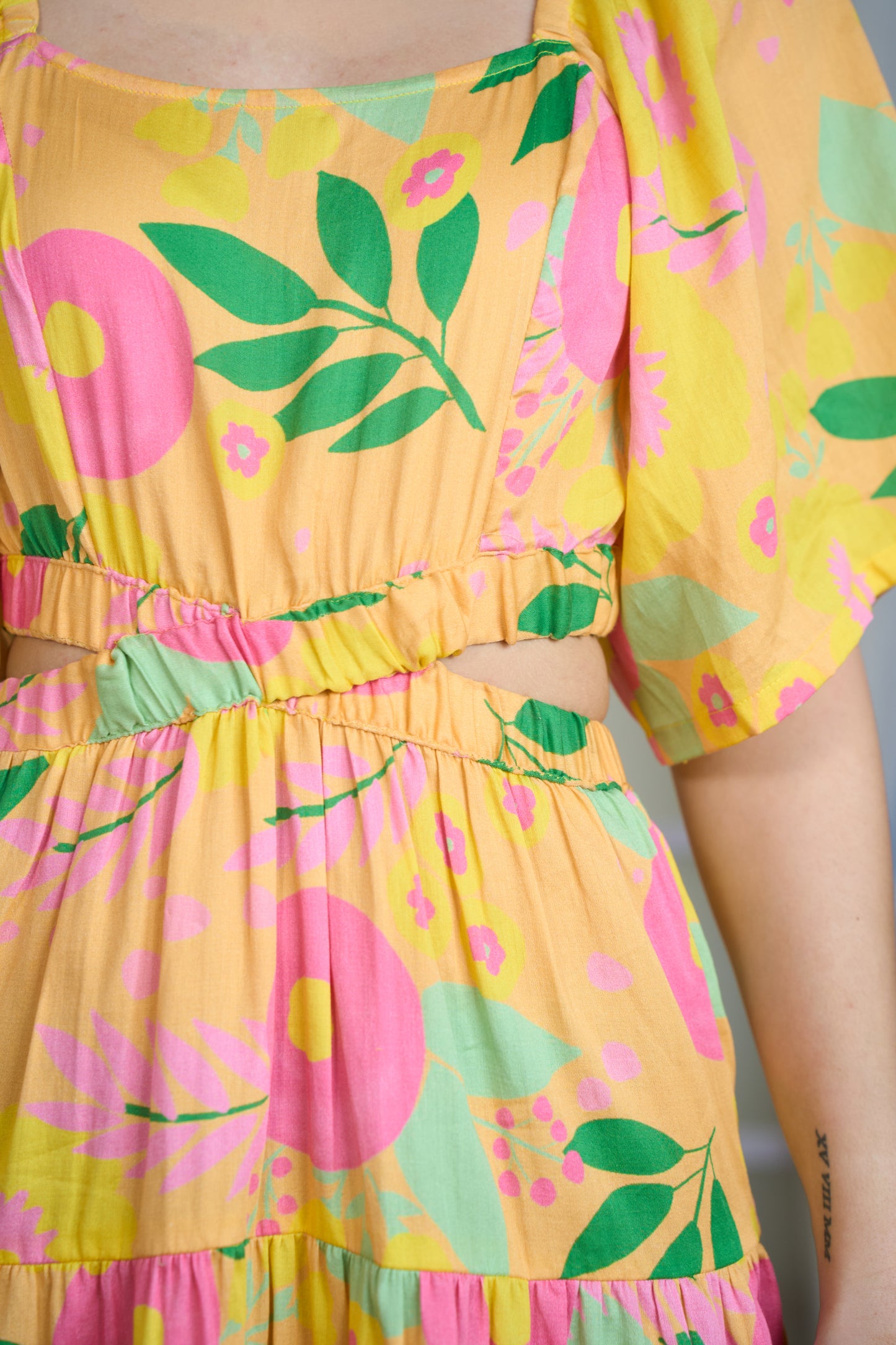 Camellia crosscut dress
