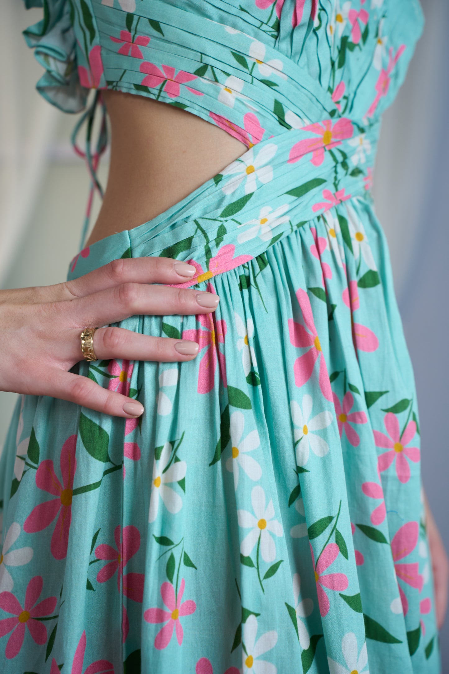 Geranium Frill Dress