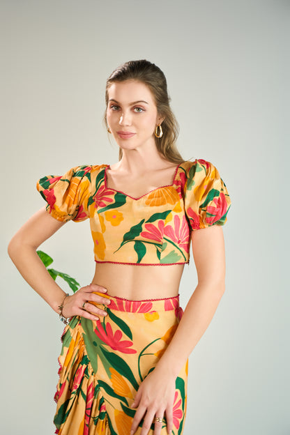 Carnation skirt coord set