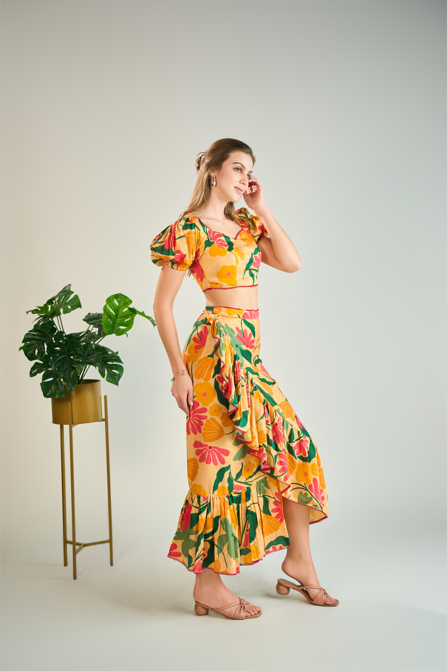 Carnation skirt coord set