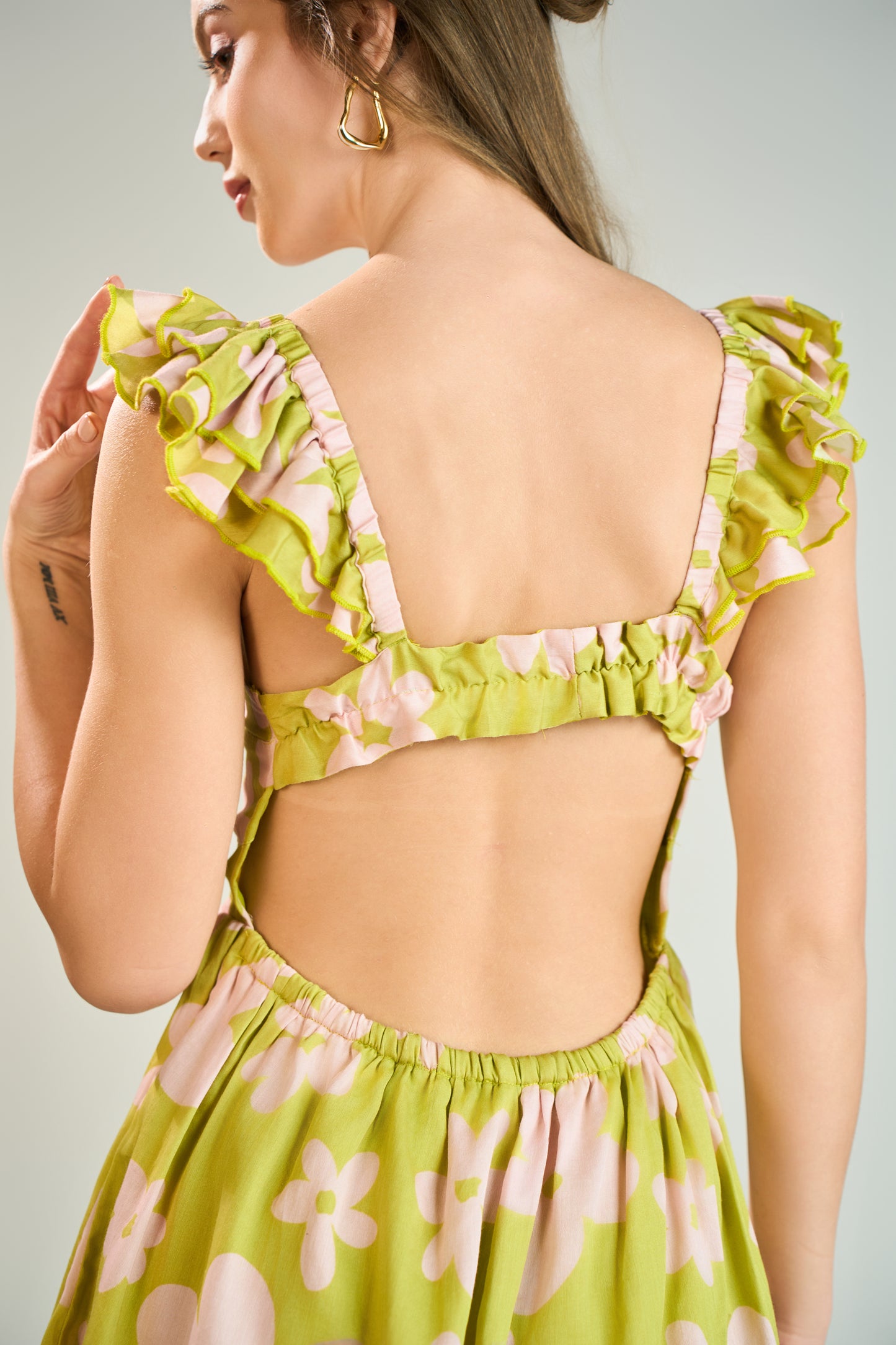 Lupine frill dress