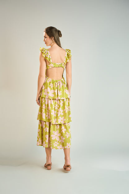 Lupine frill dress