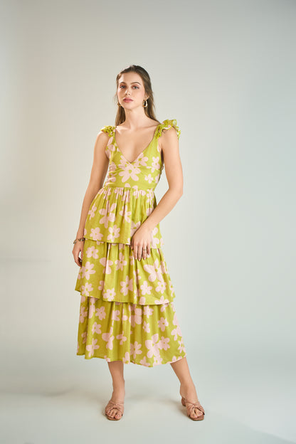 Lupine frill dress