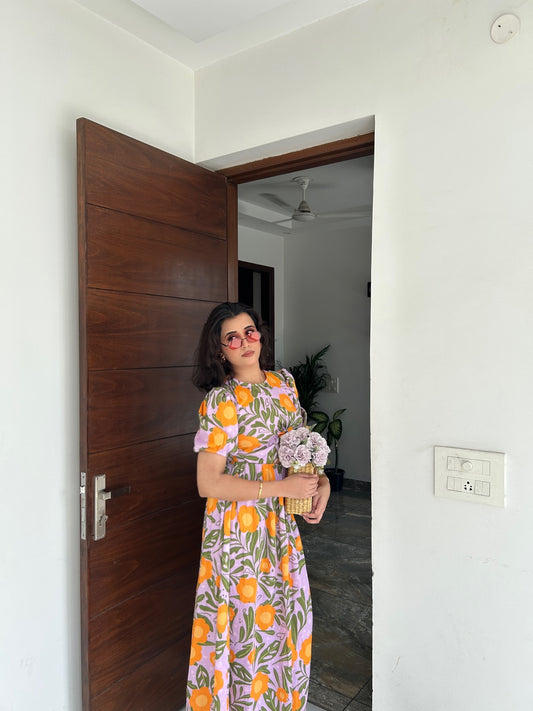 Sunset Poppy Dress