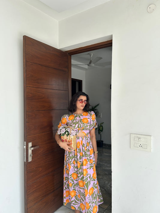 Sunset Poppy Dress