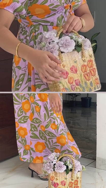 Sunset Poppy Dress